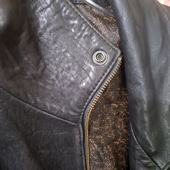 Final price! Last day! Men's black brown leather bomber jacket - Picture 10 of 11